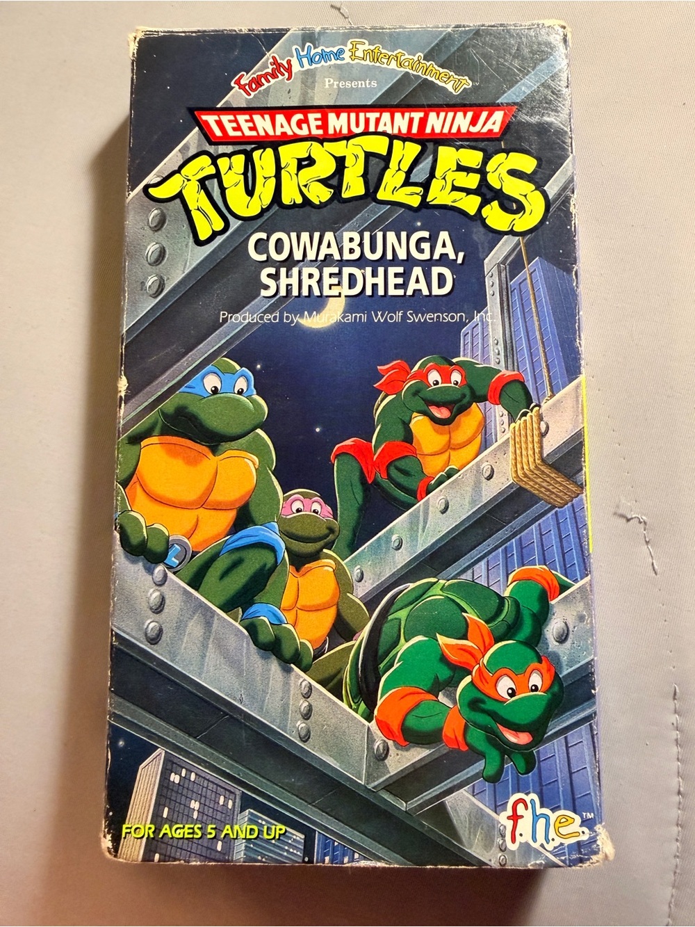 Teenage Mutant Ninja Turtles Cowabunga Shredhead VHS tape